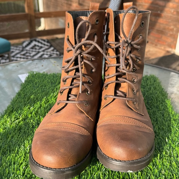 Brown Combat Boots - Picture 2 of 5